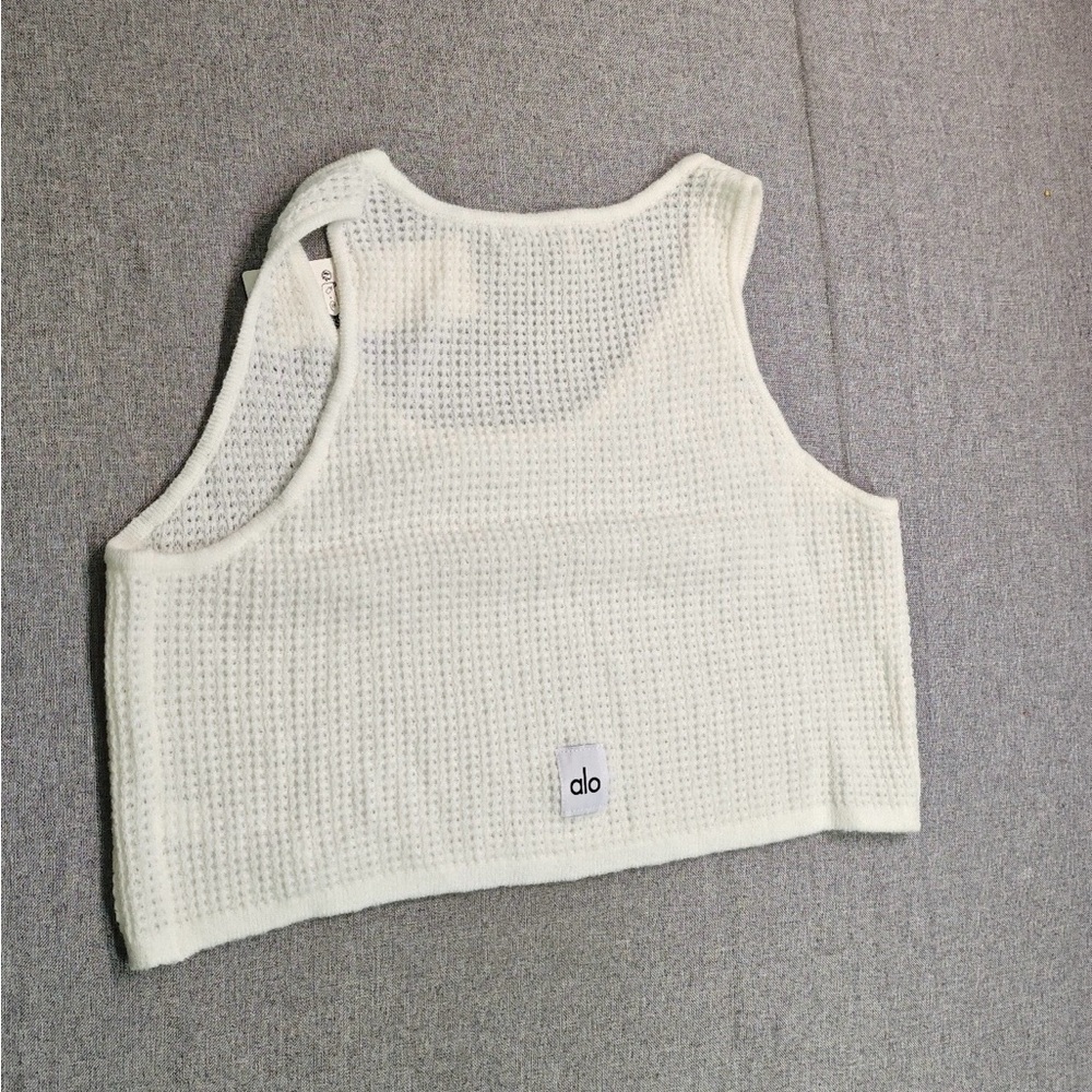 ALO Yoga Women's Cream Knit Tank Top